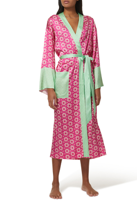 Carmelita Long Silk Robe